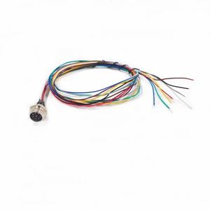 Electrical Cable Aviation GX12 GX16 Male Plug to Stripped End 4 Pin 8Pin Aviation Connector Cable