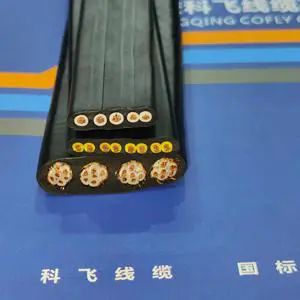 Flat Flexible Multi-Core Tower Crane Cable YVFB YVFBG YVFBP YFFB YFFBG YFFBP Copper Rubber Sheathed Elevator Travel Cable