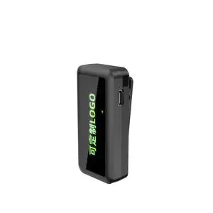 LED Display Customisable Type-C Interface for Hotel Restaurant Salon Staff Mini Clip-on Chest Badge Walkie Talkie with Earpiece