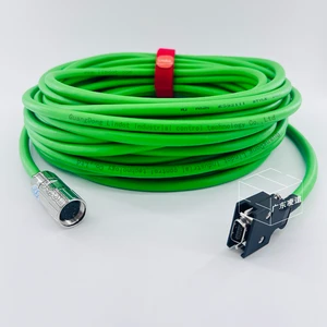Compatible SIEMENS SINAMICS V90 Series Incremental Encoder Signal Cable 6FX3002-2CT12-1BF0 15m Straight M23 Connector Plug PVC