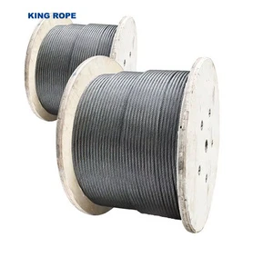 Coated Sling Rigging Fibre Core 6*19W-FC Types Steel Wire Rope Governor Cable Cord for Elevator 8mm 9mm 10mm 11mm