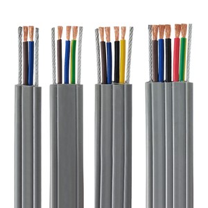 Multi Cores Double Steel Wire Flexible Elevator Flat Elevator Cable Travelling Cable for Elevator System