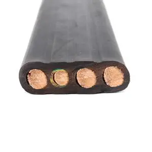 YFFB Stranded Copper Flat High Quality Flexible Elevator Lifting Cable 300V/500V Special Elastomer Insulation 8/6 AWG