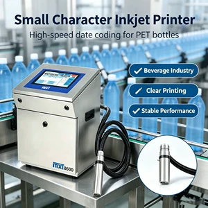 New Automatic Batch Coding Inkjet Printer CIJ Solvent Ink Coder for Eggs Bottles Wires Cables Continuous Printing