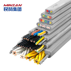 TVVBG Flat Lift Elevator Travelling Cctv Camera Cable 20 24 Core 24x0.75mm2 Cat6 Travelling Elevator Electric Cable for Elevator