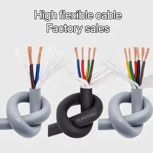 Flexible Cable 2 3 4 6 8 12 16 44 Cores Control Cable 12awg 16awg 18awg 20awg 22awg Marine CNC Machine Robot Tank Elevator Crane