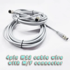 M12 Cable Waterproof Extension Cable IP68 M12 Connector Wire Male Female M12 Waterproof Cable 4Pin
