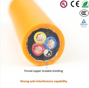 Robot Arm Servo and Encoder Cable High-flexibility Shielded Wire Environments with Mineral Oil and High Mechanical Stress 4cores