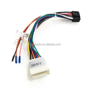 Car Radio Stereo 16PIN Wiring Harness Adaptor for Mitsubishi Galant Audio Power Cable Plug Head Unit Harness Stock Black 21cm