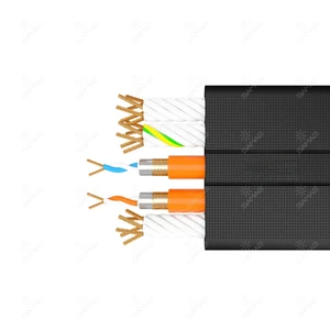 Flexible control cable 18x0.75 mm plus 2 shielded pairs of 2x0.22 mm with PVC insulation for elevators cranes