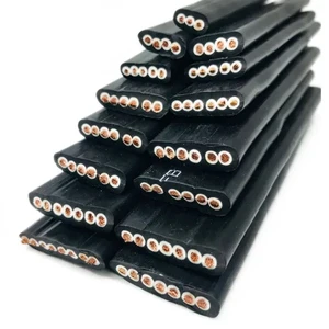 CE Flat Travel Cable Elevator Lift Cable 24cores H07VVH6-F Travel Cable