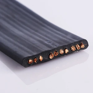 TVVB Flexible Elevator Travel Multicore Cable Insulated Solid Silicone Conductor Black Qianhao 450/750V for Overhead Application