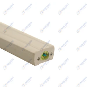 Flat LSZH Sheath 6 Core Multi-mode Optic Fiber Lift Traveling Cable Elevator Cable