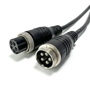Custom GX20 5 Pin Waterproof Aviation Connector Cable Hybrid Stepper Motor and Encoder Combo Wire