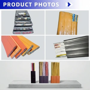12 Core 1.5mm² Flat PVC Shielded Elevator Control Cable Flexible Flat Traveling Cable for Crane Construction Hoist