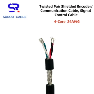 2464 24AWG 2P 4-Core Twisted Pair Shielded Encoder/Communication Cable, Signal Control Cable