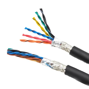 STP YY06 RVVSP Industrial Copper Cable 4X2X0.3 (22AWG) Screened Encoder PVC Sheath Wire U L for Feedback Cables
