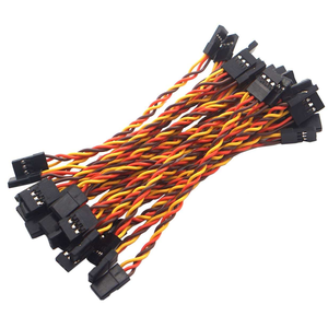 ZEANDA Customizable 12V Copper PVC Male-Male 2P Single-Core Electronic Wiring Harness 3-Pin Servo Extension Cable IP67