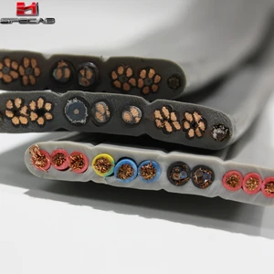Copper-Conductor PVC-Insulated Crane Flat Cable for Elevator Lifting Mobile Flat Cable for Crane Hoist TVVBG YFFBG YVFBG Series