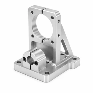 OEM Custom Precision Aluminum Servo Motor Support Bracket CNC Machined Parts 220x180x45mm 0.01mm Accuracy for Automation