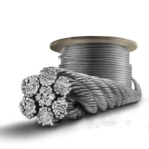Ungalvanized Nantog 6x37 Stainless Steel Wire Rope 3 Ton 10 Tom 20mm 22mm 25mm Ss Wire Rope 1.5mm 7x19 Ss316 Cable for Elevator