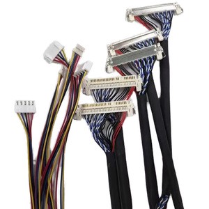 Custom LVDS Harness Adapter Cable Assembly With JST Connector 0.5mm Pitch 20-40 Pin LVDS Tinned Copper Conductor