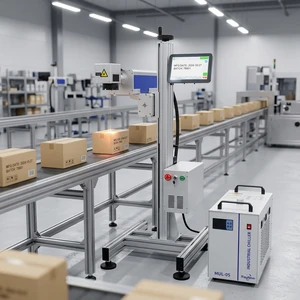 2026 New 3W 5W 10W UV Flying Laser Marking Machine Online Ultraviolet Coder for Box Glass Plastic Packaging CE Approved