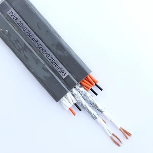 National Standard TVVB Copper 20*0.75mm2 Crane Flat Cable PVC Insulation Rated Industrial Telescopic Door Elevator Cable
