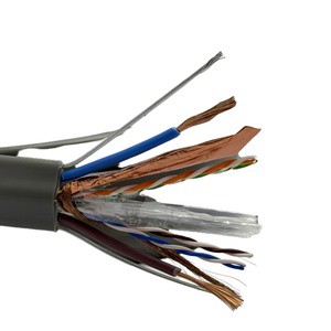 Double Steel Wire OFC 4-core Category 5e Cable UTP Elevator Mobile Flat Cable Suitable for CCTV Camera Elevator Network Cable