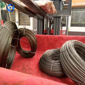 Factory ASTM Certified Galvanized Steel Wire Ropes 5.5mm 6.5mm 8mm 10mm 12mm Diameters for Construction Elevator Use Bending