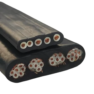 300/500V Electric Wire 24*0.75mm/12*0.75mm TVVB TVVBG Copper Cable PVC 4/5/6/8/12/24/36 Core Flat Elevator Crane Cable 16A