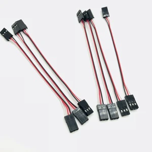 2.54mm 100mm 3-Pin Aircraft Model Robot Electronic Servo Extension Flat Cable Wiring Harness