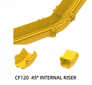 45° Internal Riser of 120mm Plastic Cable Tray for Raises or Lowers Cable Tray Elevation