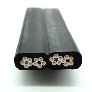 3/6 Core 0.75mm2 PVC Jacket Elevator Power Cable Elevator Travelling Flat Cable