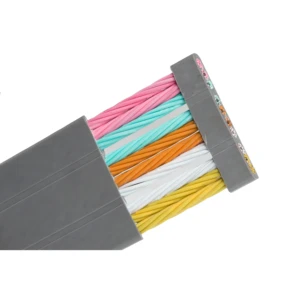 Galvanized Steel Rope Multi Core Cable Travel Optical Fiber Elevator Cable For CCTV Camera