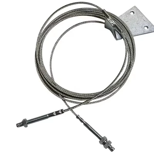 Elevator Door Steel Wire Rope Assembly With Mounting Bracket and Adjustable Threaded Ends for Passenger Elevator Door Opening