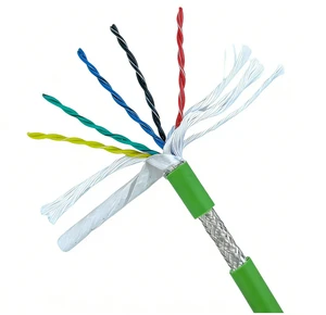 TRVVSP High Flexibility PVC Stranded Drag Chain Cable Twisted Pair Shielded 10-Core 18AWG Servo Encoder Cable 100m