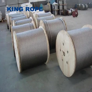 En12385-5 6*19 8*19 9*19 FC Iwrc Galvanized Steel Wire Rope 8~16mm Lift Elevator Traction Hoisting Cable Welding Included