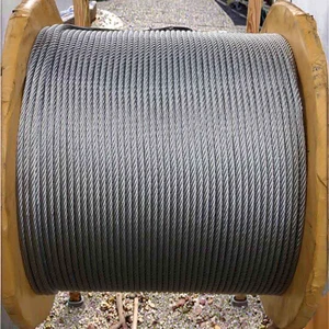 High Tensile Strength 6x37 IWRC Steel Wire Rope Ungalvanized for Elevators Marine Lifting Galvanized Plastic Coil Packaging
