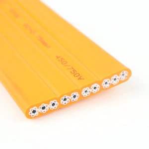 Stranded Copper Flexible Flat Elevator Cable 10 AWG 300V/500V for Folding & Moving Environments