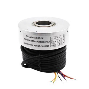 EH100P1024Z5L30X3PR10 100mm 30mm Through Hollow Shaft Elevator Rotary Encoder Optical Incremental 1024PPR DC5V TTL 10M Cable