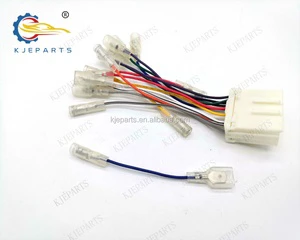 Mitsubishi Auto Stereo CD/Player Wiring Harness with 14-Pin Male Connector and Bullet Terminal PVC Insulation for Automobiles