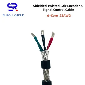 2464 22AWG 3P 6-Core Twisted Pair Shielded Encoder/Communication Cable, Signal Control Cable