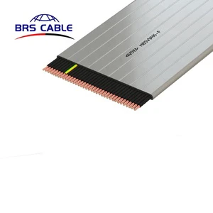 BRS Category 6 Lan Cable CAT6 UTP Lift Travelling Elevator Flat Cable for CCTV Camera