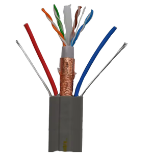 JSH CAT6 Flat Traveling Elevator Cable Copper Conductor with PVC Insulation and Jacket 300V Low Voltage 90C