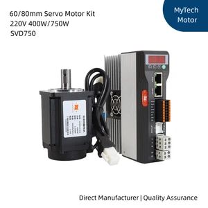 Nachuan 750W 400W AC Servo Motor Kit SVD750 Driver 3000rpm Small Size 220V for CNC Machine