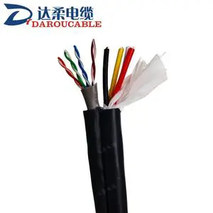 Non-Shielded Cat6 Cat5e Elevator Traveling Cable with Power Cable PVC Jacket Low Voltage From China Factory
