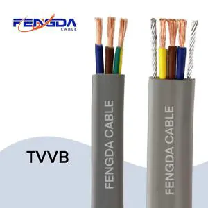 Fengda Elevator (air Conditioner) Power Cord 71(TVVB) 3*2.5mm2 Flat Travelling Cable with Steel Wire Flat Lift Cable