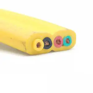 12 Core Copper H05VVH6-F Flat Flexible Cable 300/500V PVC Insulated for Elevator and Crane