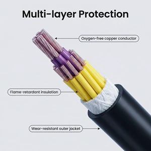 High Temperature Resistant KVV Copper Conductor XLPE Insulation PVC Jacket Control Cable for Power Distribution System
